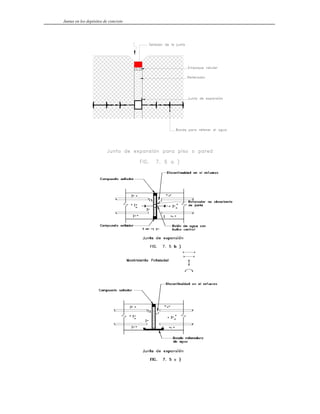 Juntas en los depósitos de concreto
 