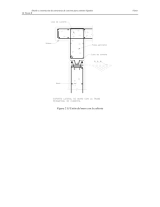 Diseño y construcción de estructuras de concreto para contener líquidos Víctor
M. Pavón R
Figura 2.13 Unión del muro con la cubierta
 