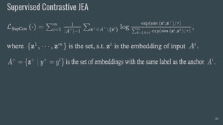 Supervised Contrastive JEA
60
 