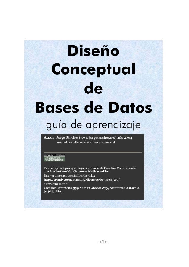 Resultado de imagen para Diseño Conceptual de Bases de Datos guÃa de aprendizaje