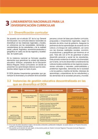 DiseñO Curricular Nacional 2009