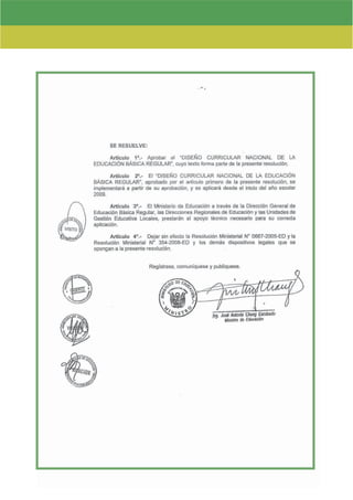 DiseñO Curricular Nacional 2009