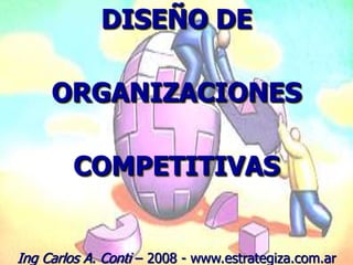 DISEÑO DE
ORGANIZACIONES
COMPETITIVAS
Ing Carlos A. Conti – 2008 - www.estrategiza.com.ar
 