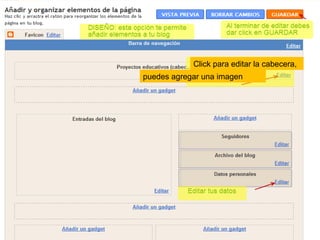 Click para editar la cabecera,  puedes agregar una imagen 