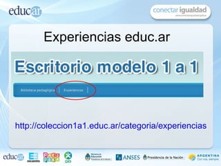 Experiencias educ.ar




http://coleccion1a1.educ.ar/categoria/experiencias
 