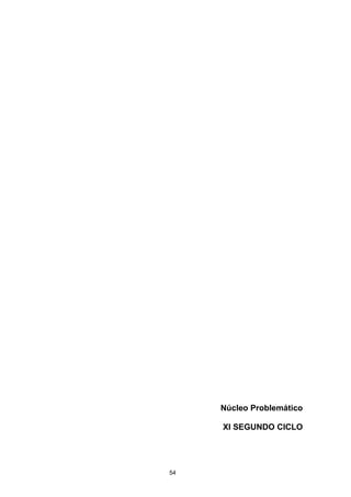 Núcleo Problemático

     Xl SEGUNDO CICLO




54
 