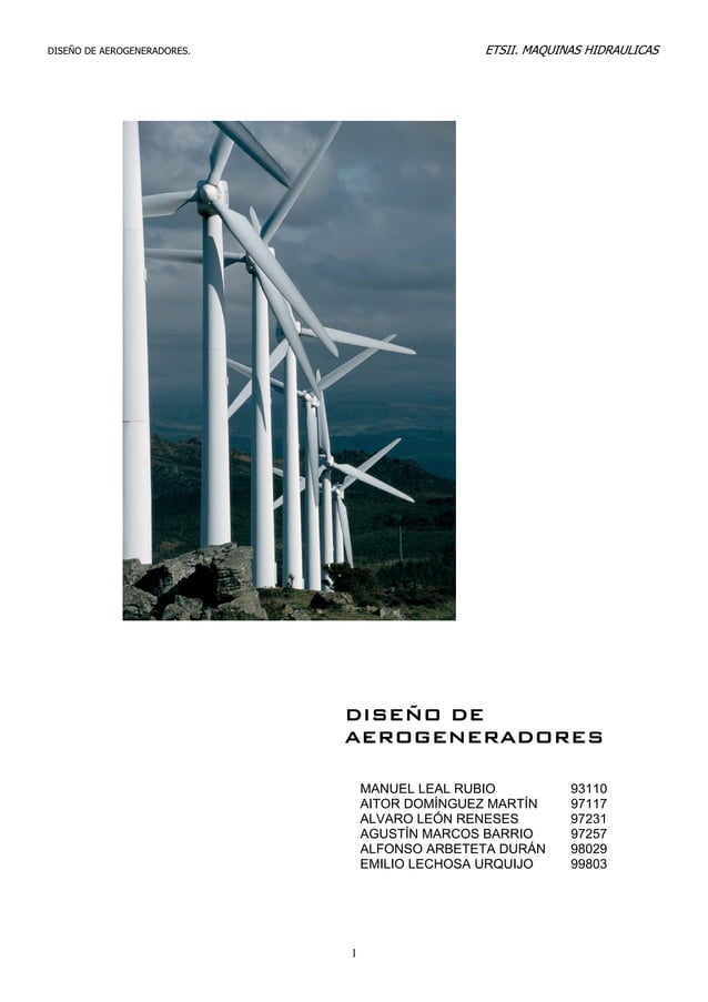 Diseño de aerogeneradores | PDF