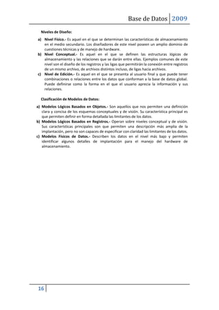 DiseñO De Base De Datos