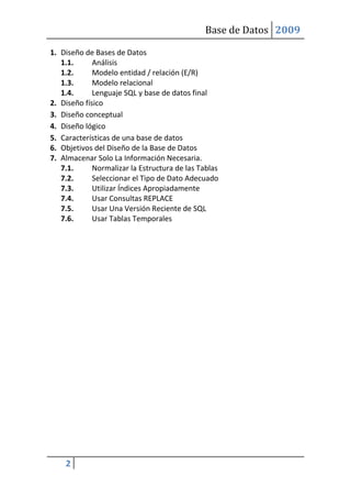 DiseñO De Base De Datos