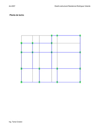dic-2007             Diseño estructural Residencia Rodríguez Velarde




Planta de techo




Ing. Tania Croston
 