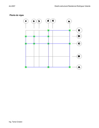 dic-2007             Diseño estructural Residencia Rodríguez Velarde




Planta de vigas




Ing. Tania Croston
 