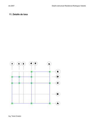 dic-2007              Diseño estructural Residencia Rodríguez Velarde




11. Detalle de losa




Ing. Tania Croston
 
