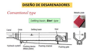DISEÑO DE DESARENADORES
 