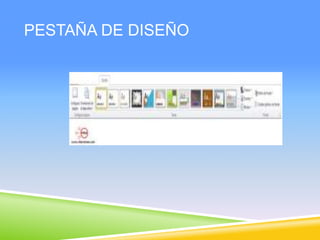 PESTAÑA DE DISEÑO 
 