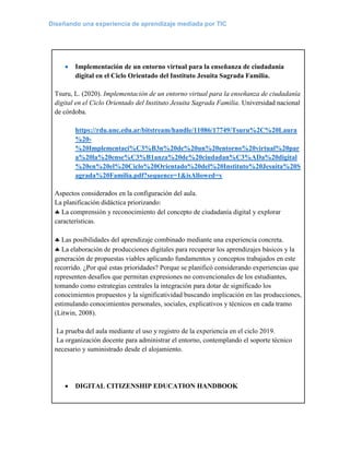 DISEÑO DE EXPERIENCIAS DE APRENDIZAJE CON TIC PARA LA CIUDADANIA ...