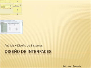 Análisis y Diseño de Sistemas.




                                 Anl. Juan Sobenis
 