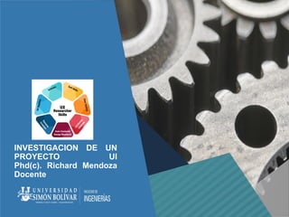 INVESTIGACION DE UN
PROYECTO UI
Phd(c). Richard Mendoza
Docente
 