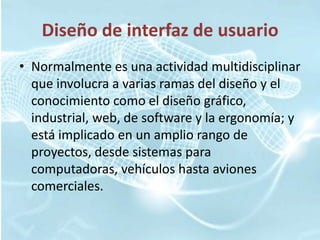 Diseño de interfaz de usuario | PPTX