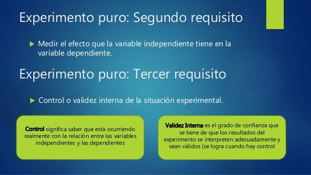 Diseño de investigación, Validez Interna y Validez Externa