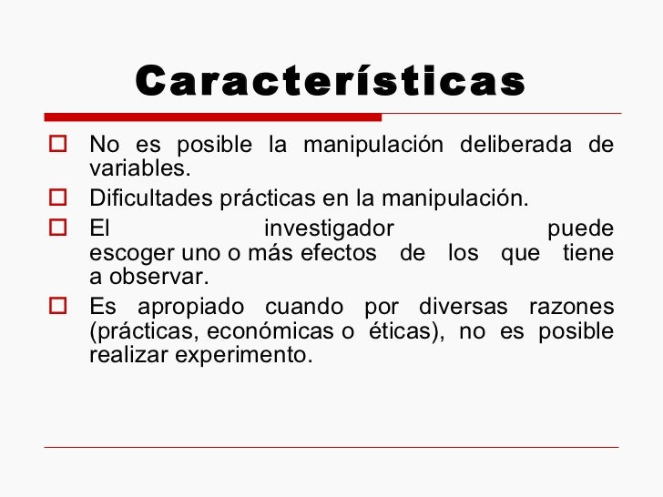 Diseño de investigación no experimental