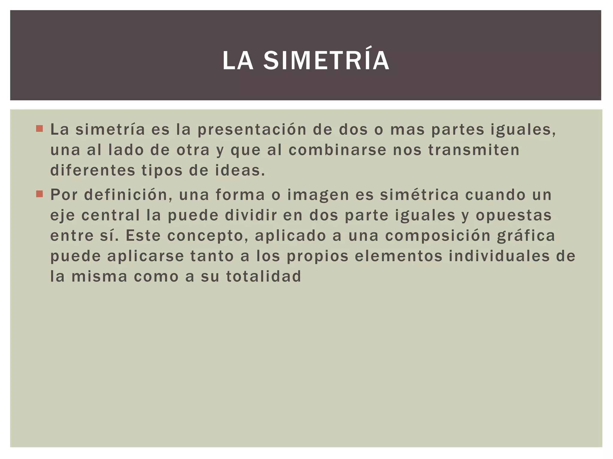 Diseño de la comunicación visual simetría | PPTX