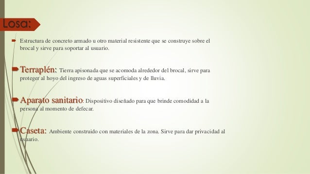 Diseño de las letrinas