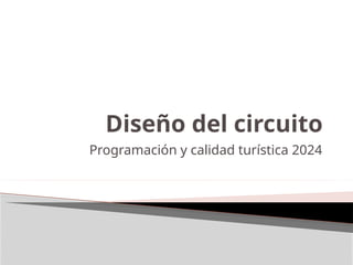 Diseño del circuito
Programación y calidad turística 2024
 