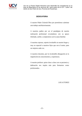 PROYECTO DE TESIS EN EDUCACION