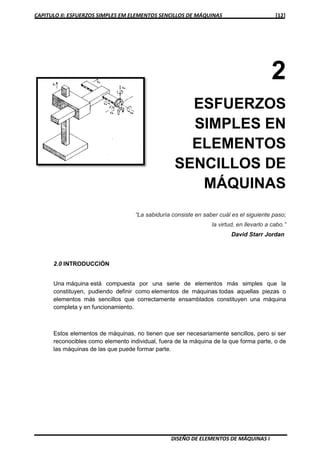DISEÑO DE ELEMENTOS DE MAQUINAS Ingeniería Mecánica. | PDF