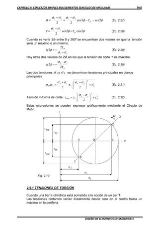 DISEÑO DE ELEMENTOS DE MAQUINAS Ingeniería Mecánica. | PDF