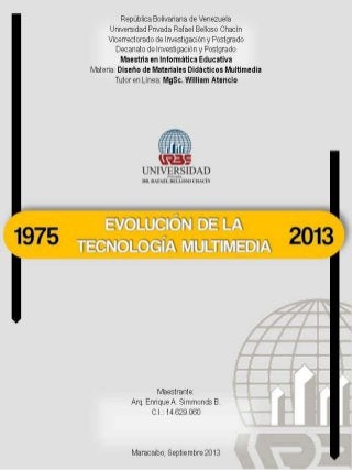 EVOLUCIÓN DE LA MULTIMEDIA DESDE 1975 HASTA 2013