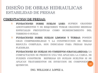 DISEÑO DE OBRAS HIDRAULICAS-UNIDAD 5- ESTABILIDAD DE PRESAS (PARTE I)