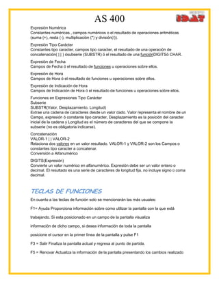 Trabajo en As400 | DOCX