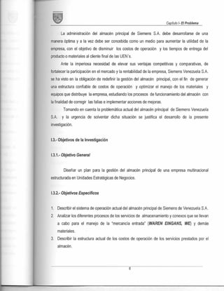 Diseño de plan de mejora de almacenamiento