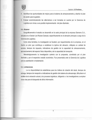 Diseño de plan de mejora de almacenamiento