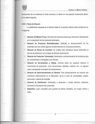 Diseño de plan de mejora de almacenamiento