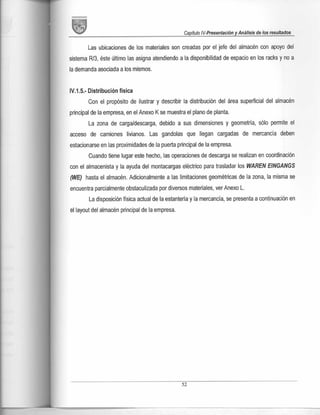 Diseño de plan de mejora de almacenamiento