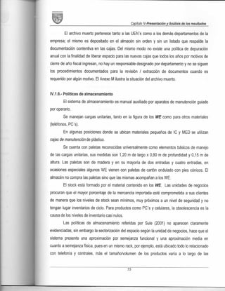 Diseño de plan de mejora de almacenamiento