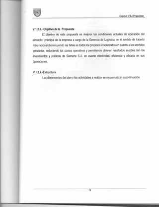 Diseño de plan de mejora de almacenamiento