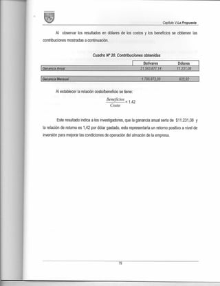 Diseño de plan de mejora de almacenamiento