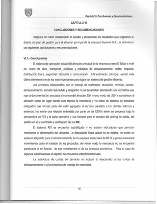 Diseño de plan de mejora de almacenamiento