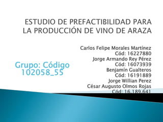 Grupo: Código
102058_55

Carlos Felipe Morales Martínez
Cód: 16227880
Jorge Armando Rey Pérez
Cód: 16073939
Benjamín Gualteros
Cód: 16191889
Jorge Willian Perez
César Augusto Olmos Rojas
Cód: 16.189.641

 