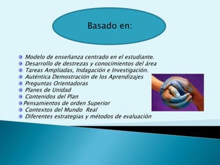 Características de Proyectos Estudiantes  como centro del proceso  de aprendizaje