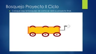Bosquejo Proyecto II Ciclo
 Coloque aquí el bosquejo de como se verá su proyecto final.
 