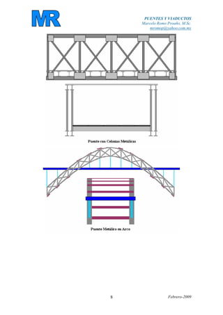 PUENTES Y VIADUCTOS
Marcelo Romo Proaño, M.Sc.
mromop@yahoo.com.mx
Febrero-20098
 