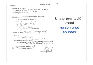 Una  presentación  
visual
  no  son  unos  
apuntes

 