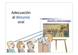 Adecuación  
al  discurso  
oral

 
