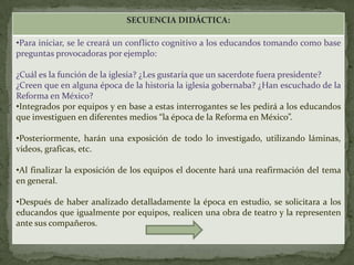 Ubican temporalmente los principales acontecimientos.