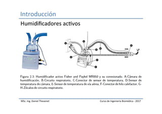 Introducción	
MSc.	Ing.	Daniel	Thevenet	 Curso	de	Ingeniería	Biomédica	-	2017	
Humidiﬁcadores	acIvos	
 