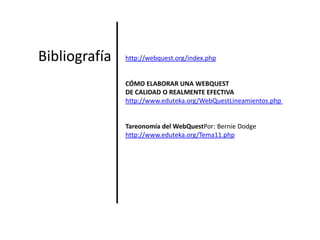 Diseño de webquest | PPTX